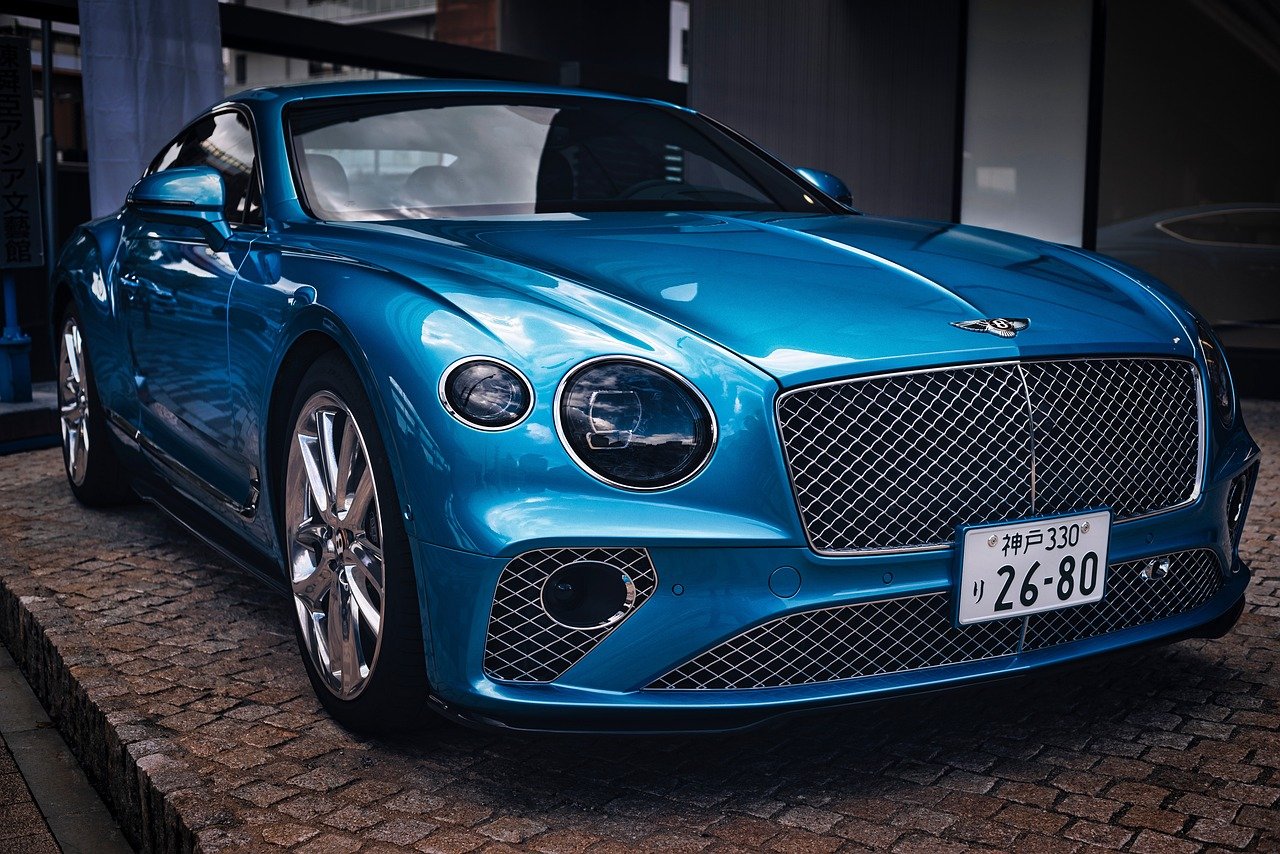 bentley, car, vehicle, automobile, automotive, car wallpapers, luxury car, car body, blue car, shiny car, car model, japan, asia